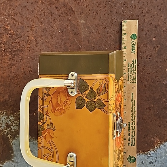 VTG 70s Wooden Handbag - Picture 3 of 16